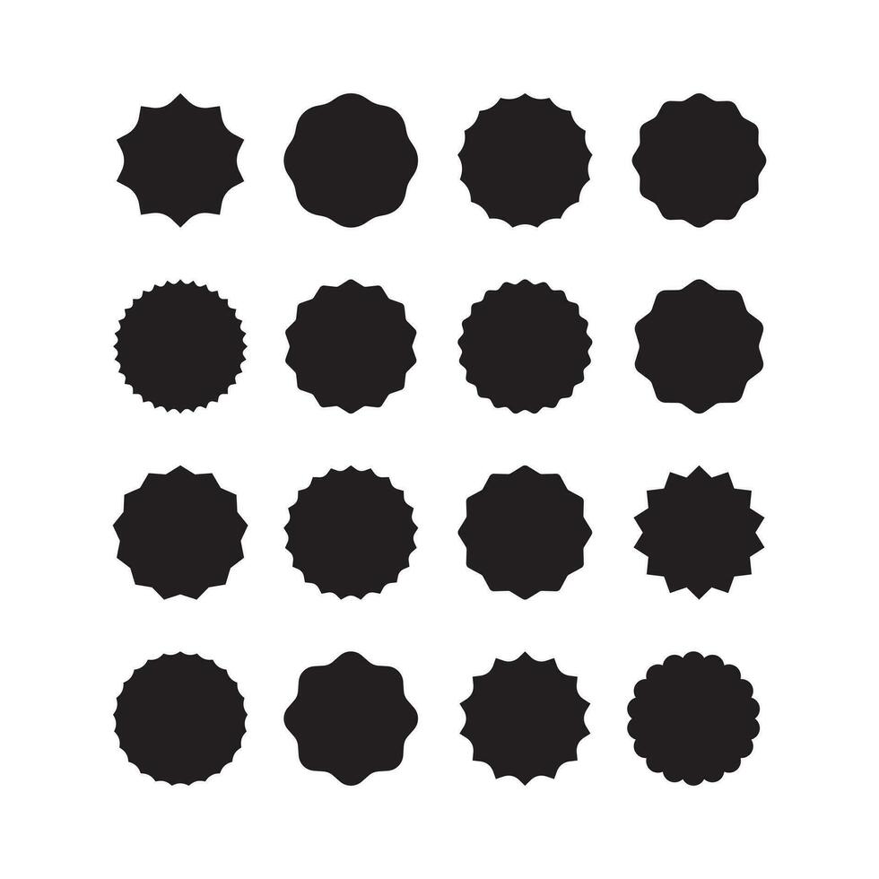 set of assorted circle shape design, various blank circle shape collection template vector