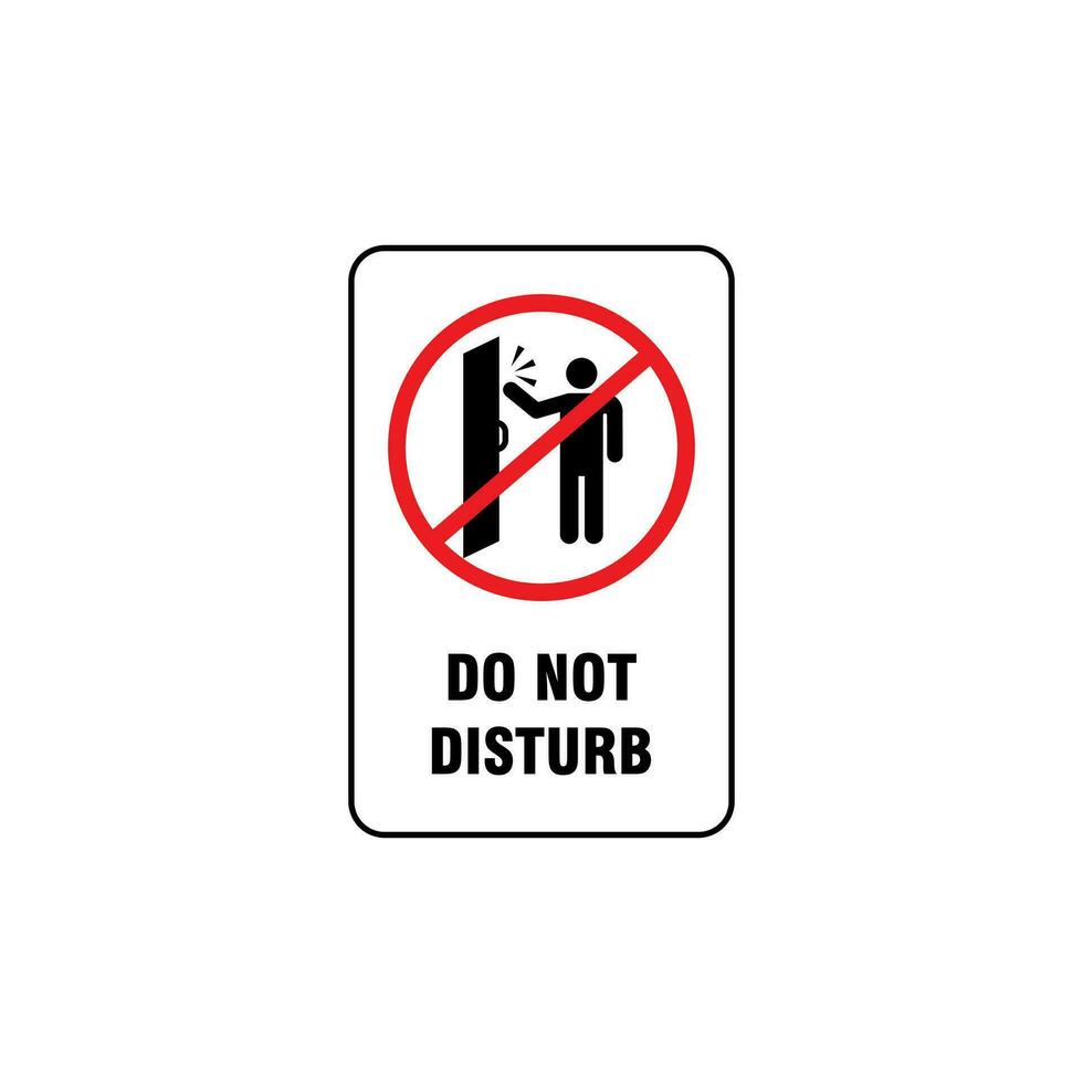 do not disturb sign illustration design, do not disturb poster with red
