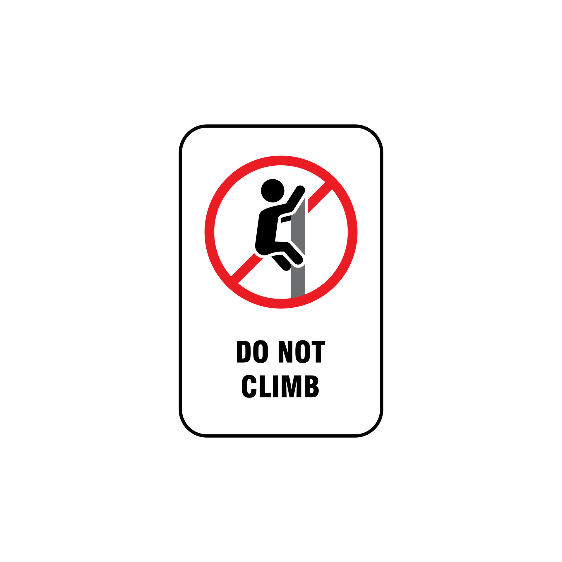 do not climb sign illustration template vector, do not climb warning