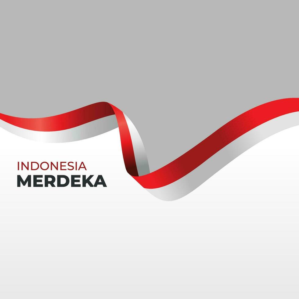 indonesia waving flag element template vector
