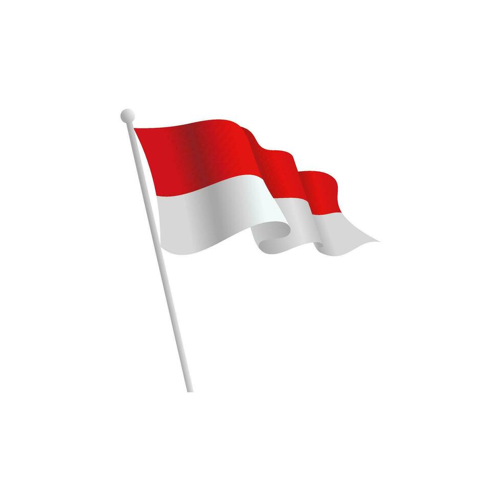 indonesia waving flag illustration vector