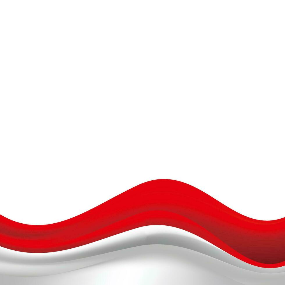 indonesia flag background vector with copy space for text, red and white background