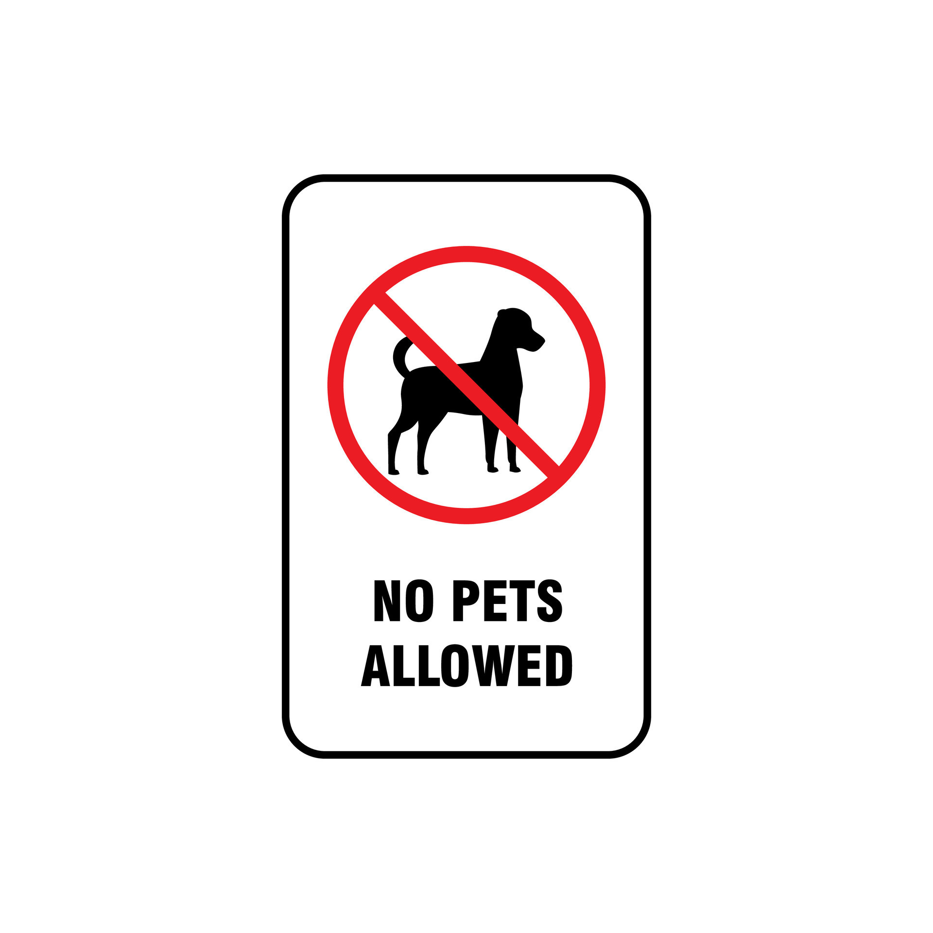 no pets allowed sign illustration design, no pets allowed poster with