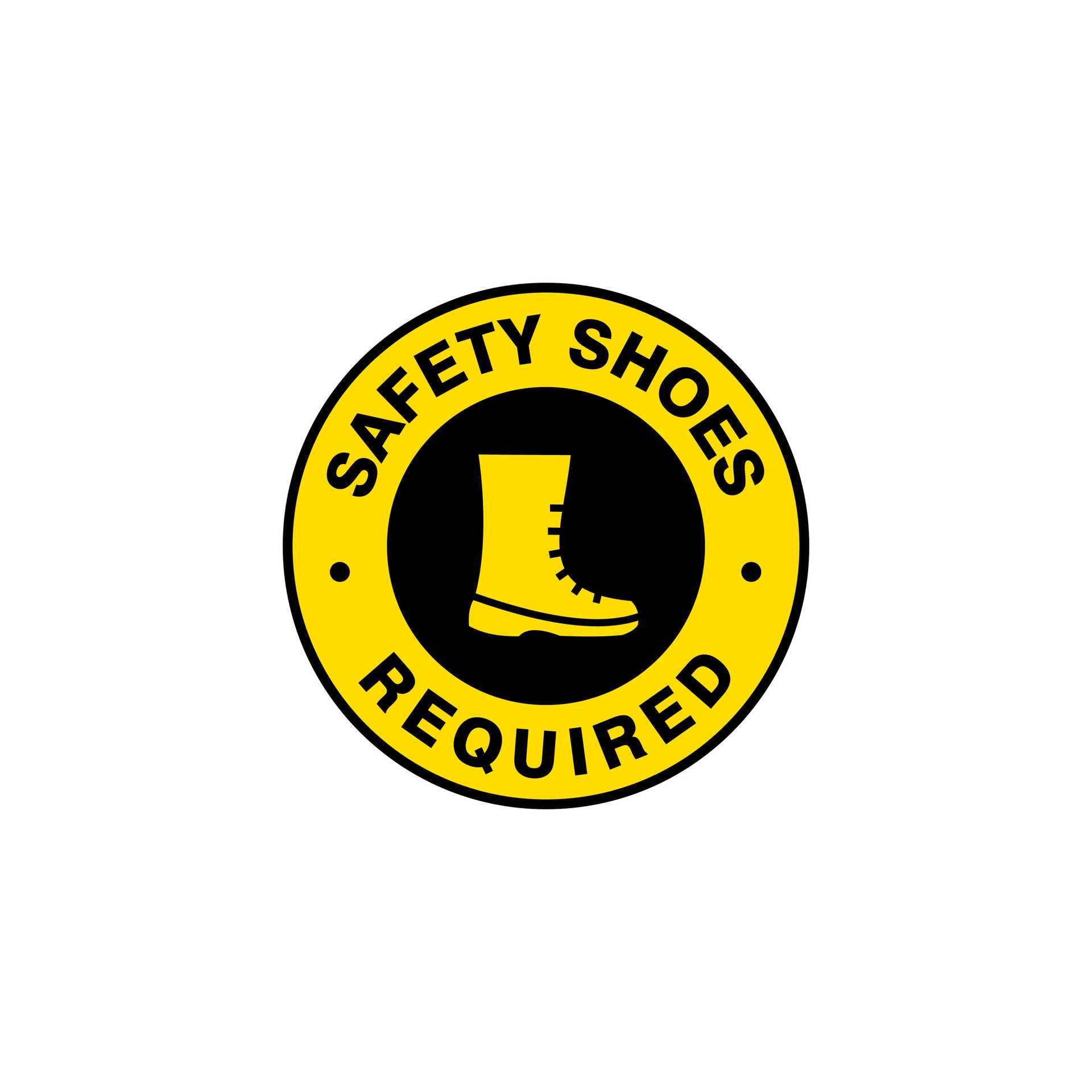 safety shoes required warning sign template vector 34989189 Vector Art at Vecteezy