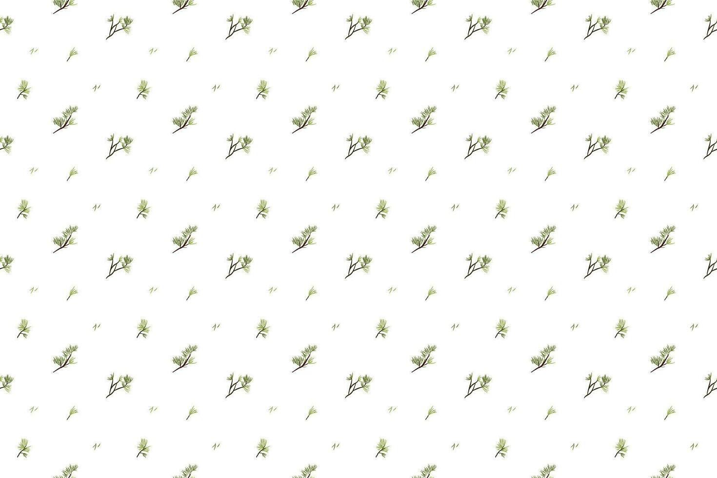 Bouquet of pine branches as seamless pattern background vector