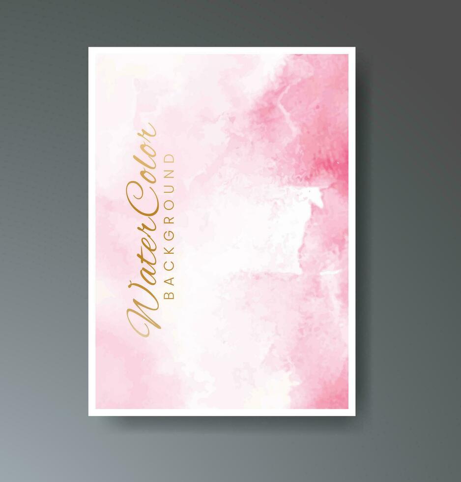 Set of creative hand painted abstract watercolor background. Design for your cover, date, postcard, banner, logo. vector
