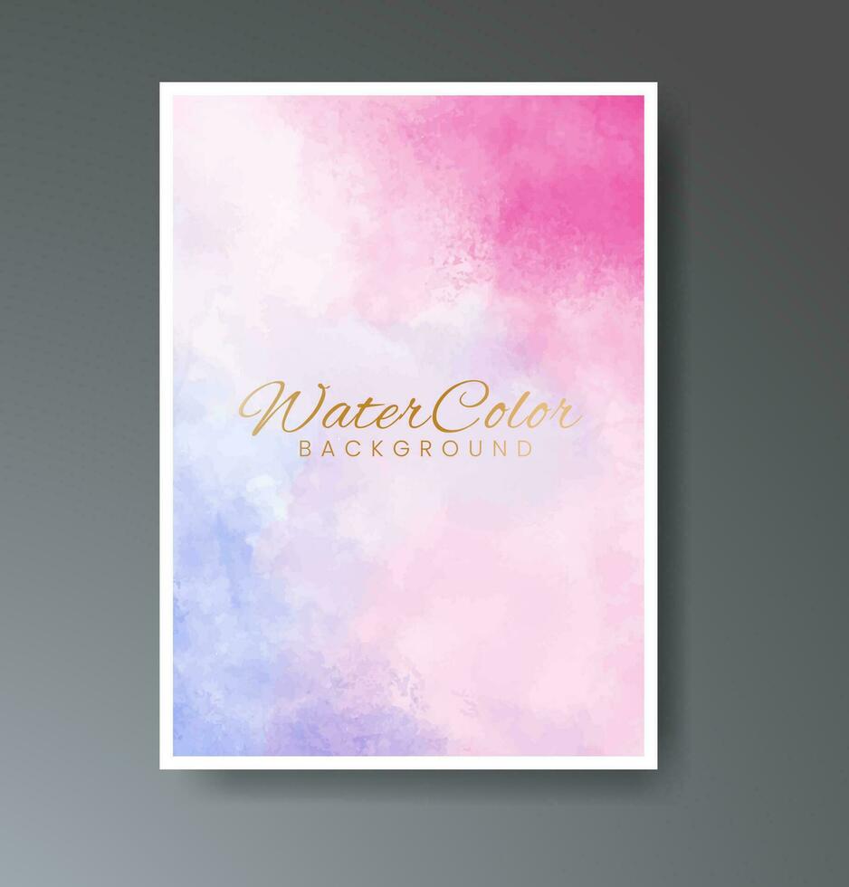 Set of creative hand painted abstract watercolor background. Design for your cover, date, postcard, banner, logo. vector