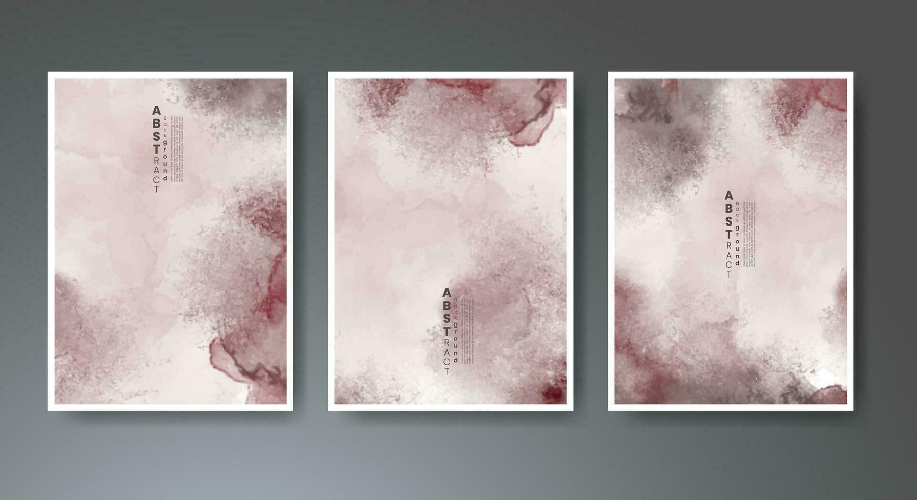 Set of creative hand painted abstract watercolor background. Design for your cover, date, postcard, banner, logo. vector