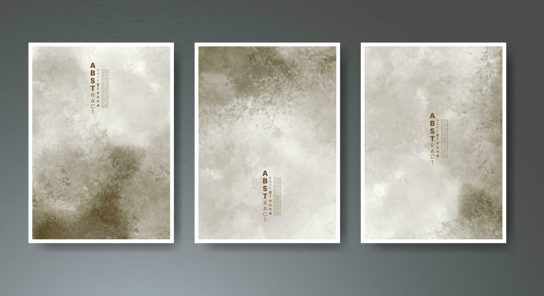 Set of creative hand painted abstract watercolor background. Design for your cover, date, postcard, banner, logo. vector