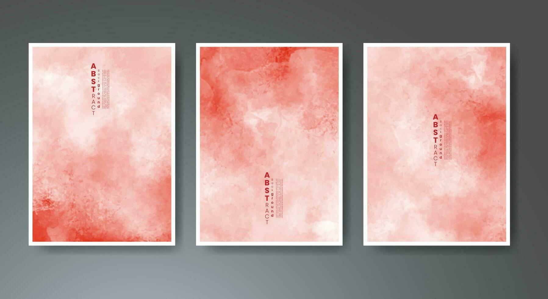 Set of creative hand painted abstract watercolor background. Design for your cover, date, postcard, banner, logo. vector