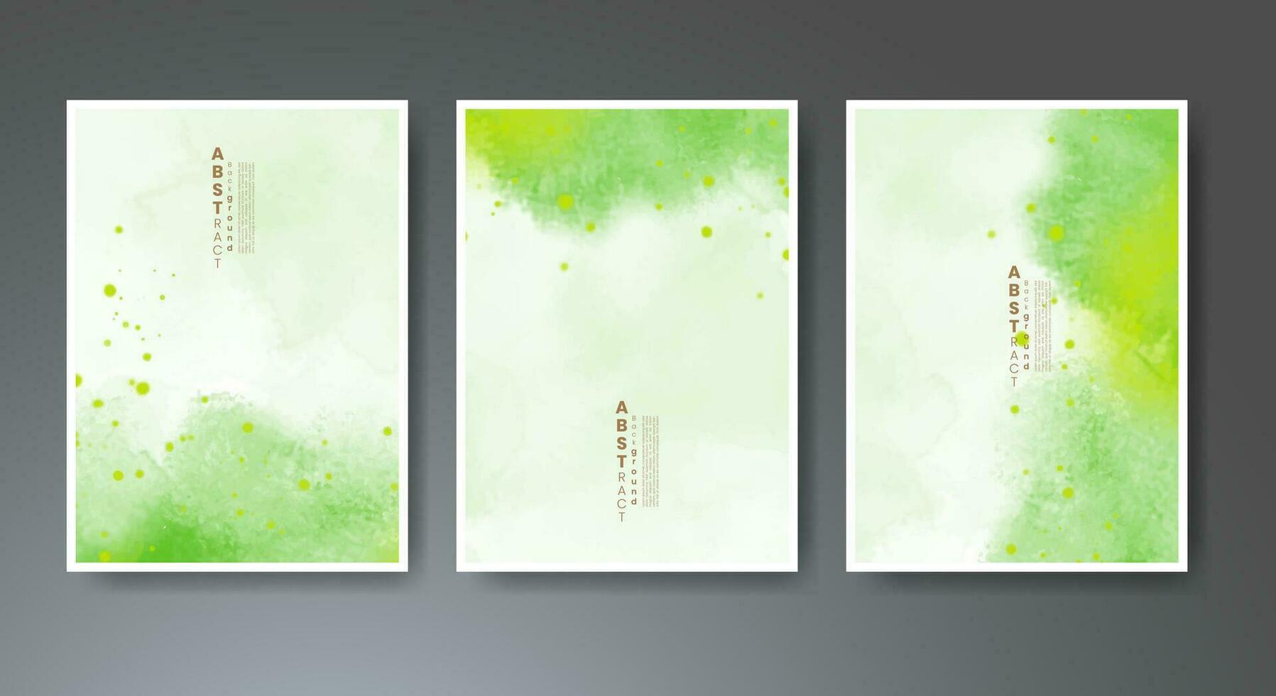 Set of creative hand painted abstract watercolor background. Design for your cover, date, postcard, banner, logo. vector