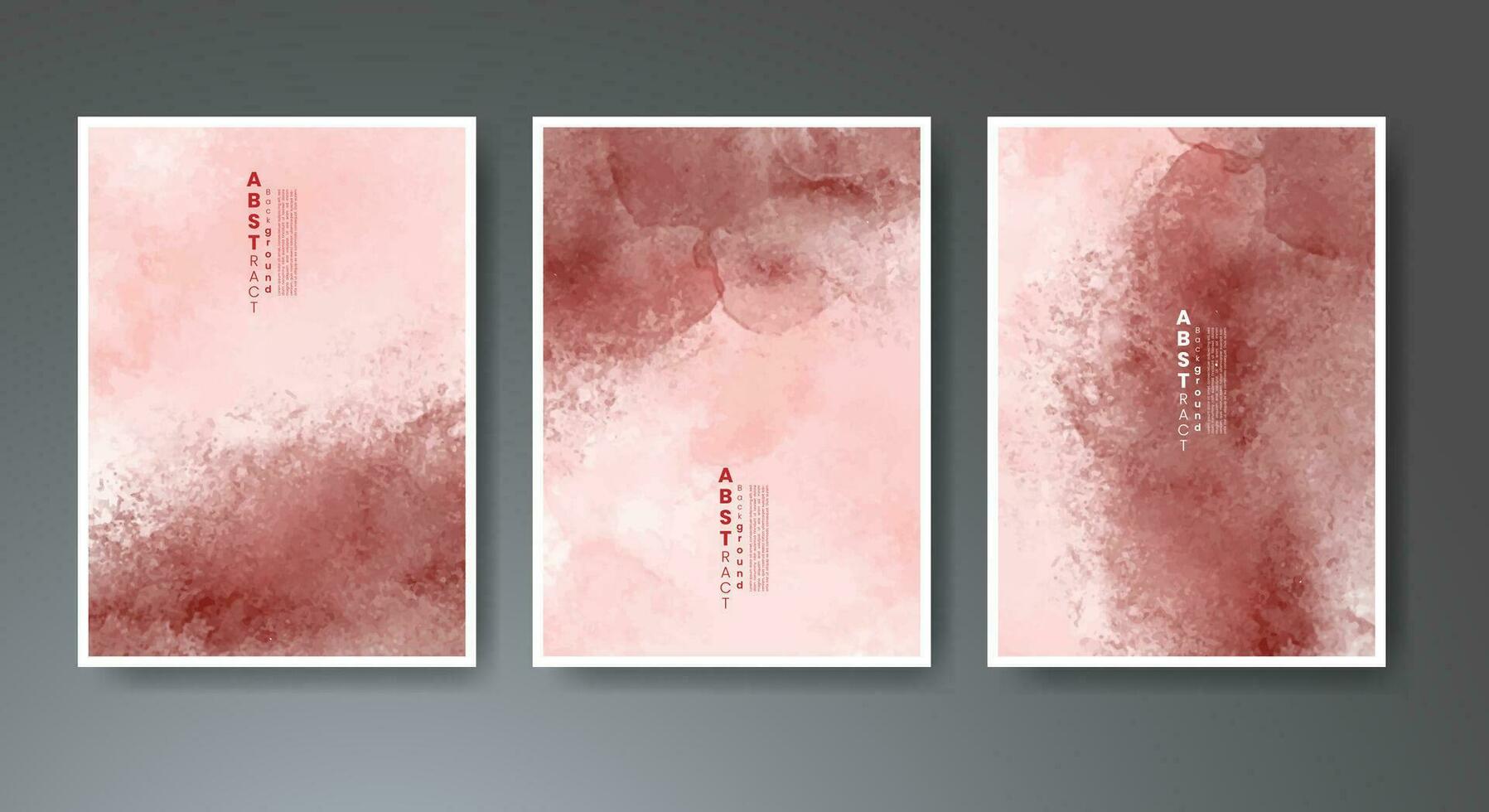 Set of creative hand painted abstract watercolor background. Design for your cover, date, postcard, banner, logo. vector