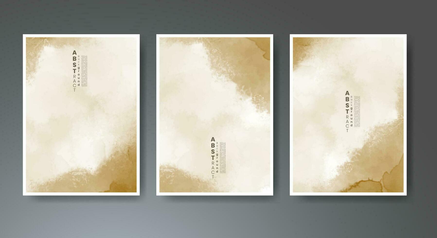 Set of creative hand painted abstract watercolor background. Design for your cover, date, postcard, banner, logo. vector