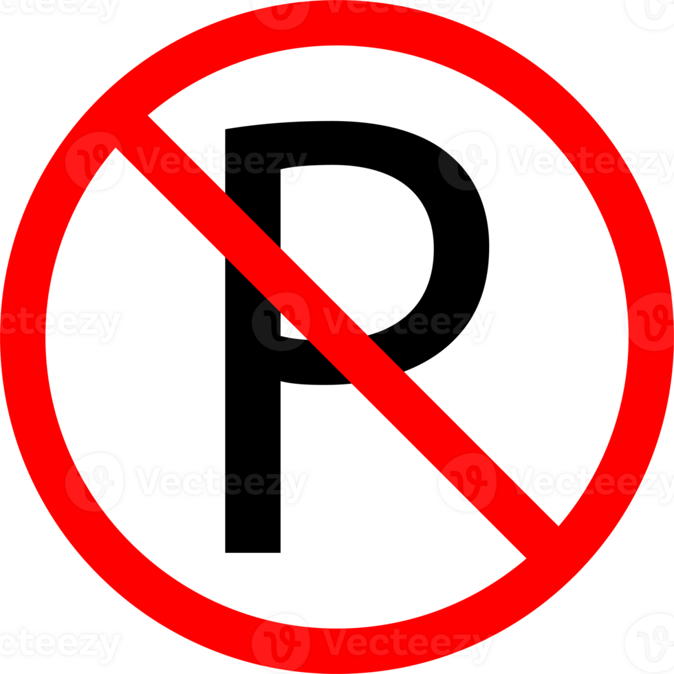 NO PARKING symbol flat icon. Forbidden sign .illustration png