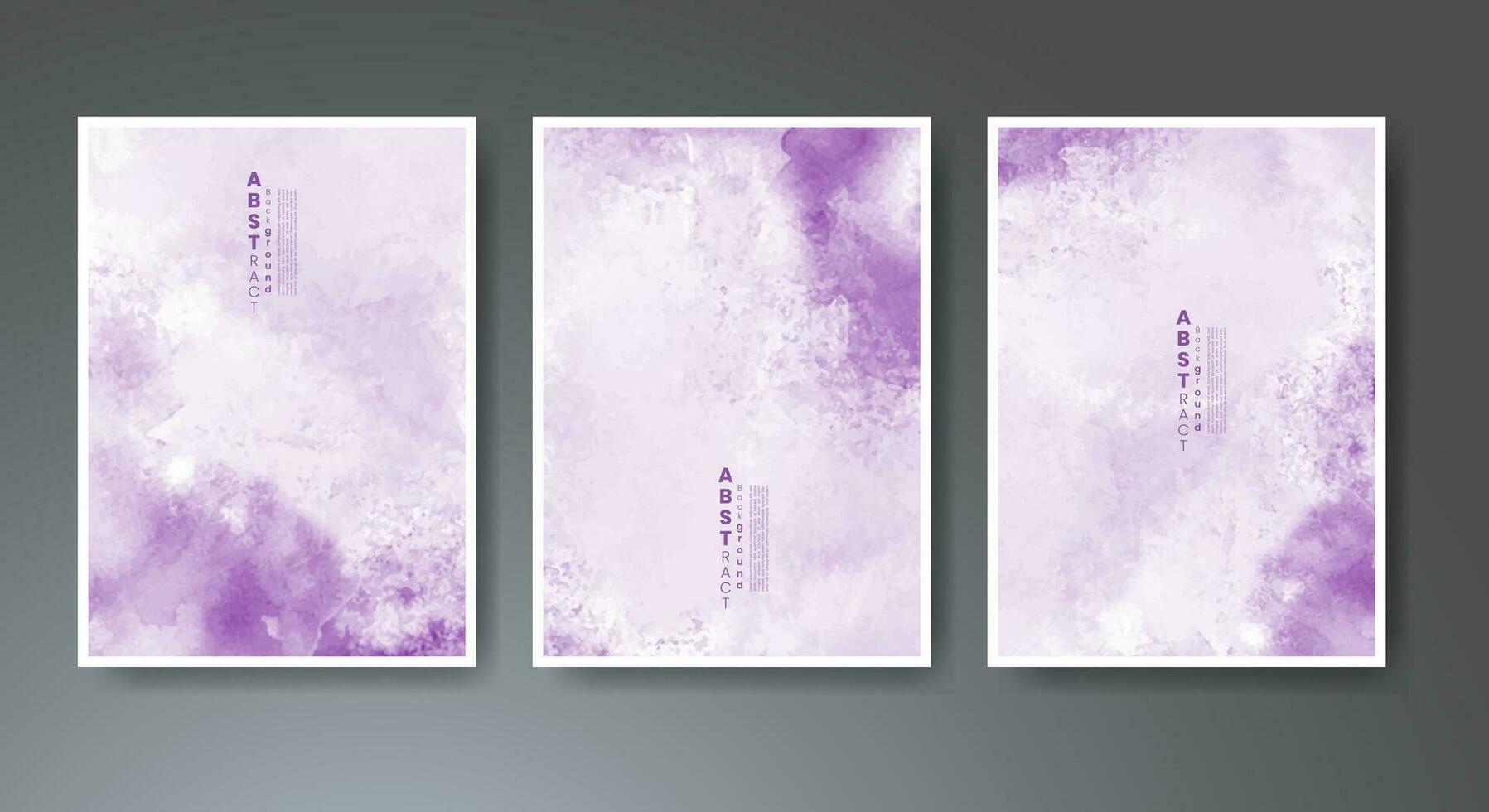 Set of creative hand painted abstract watercolor background. Design for your cover, date, postcard, banner, logo. vector