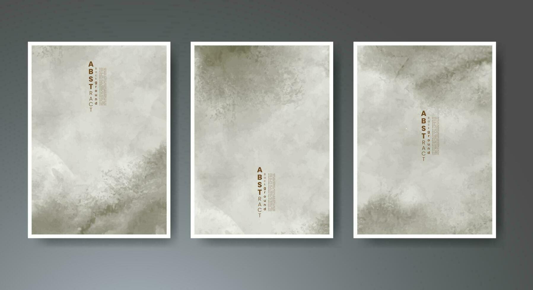 Set of creative hand painted abstract watercolor background. Design for your cover, date, postcard, banner, logo. vector