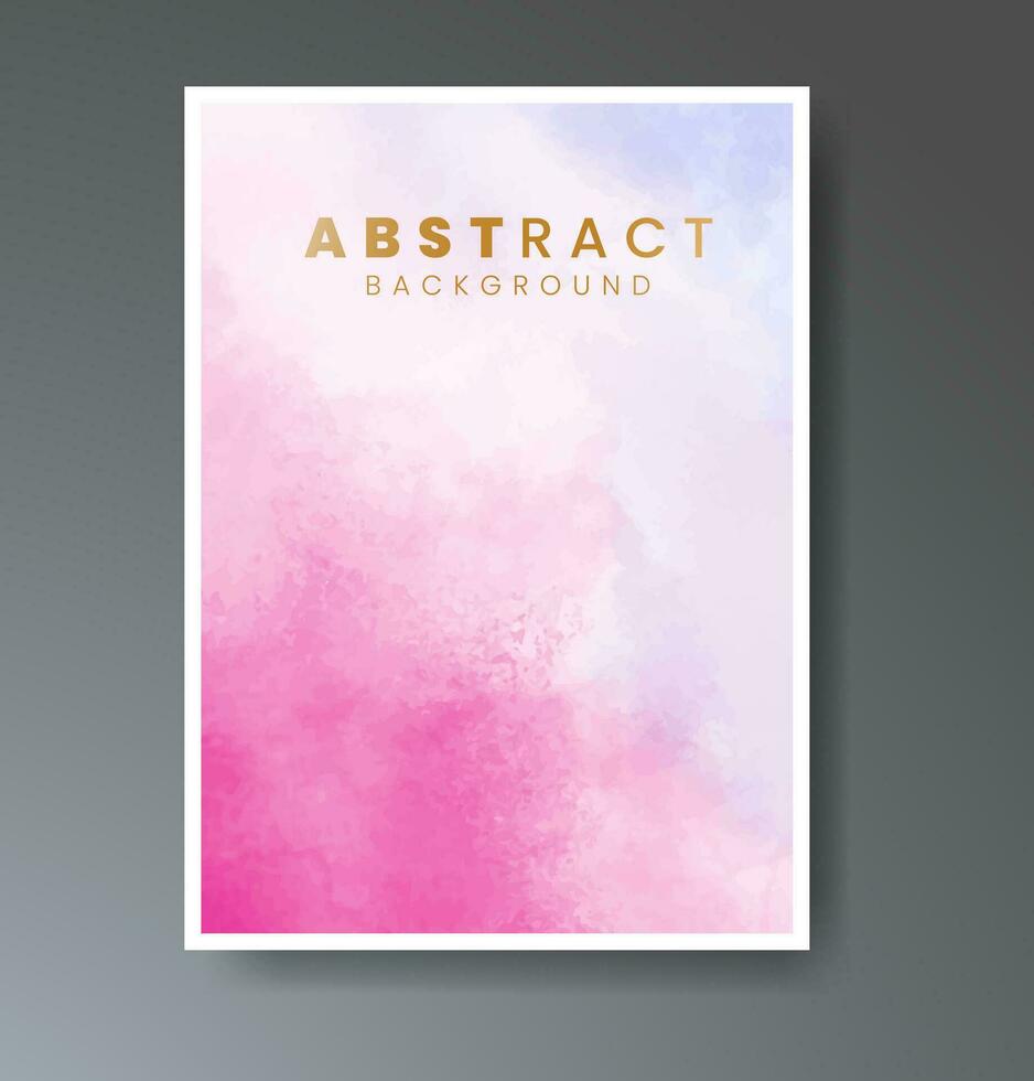 Set of creative hand painted abstract watercolor background. Design for your cover, date, postcard, banner, logo. vector