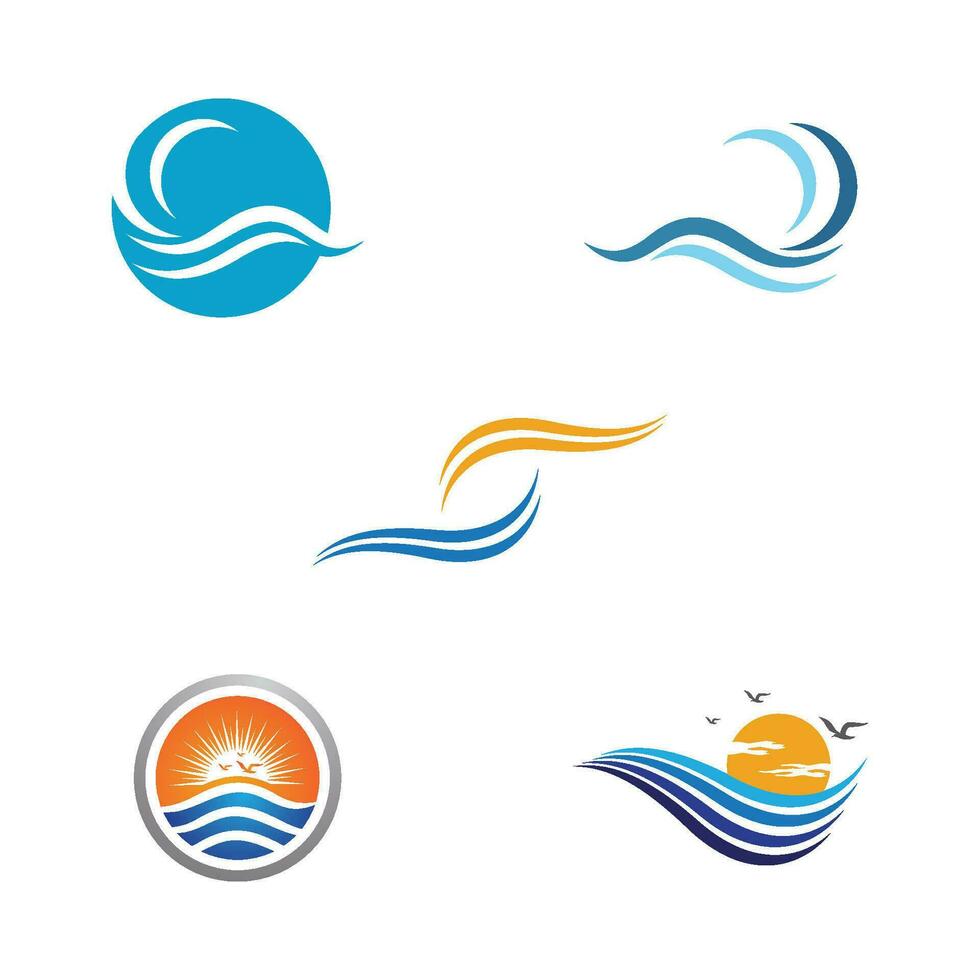 Water wave icon vector