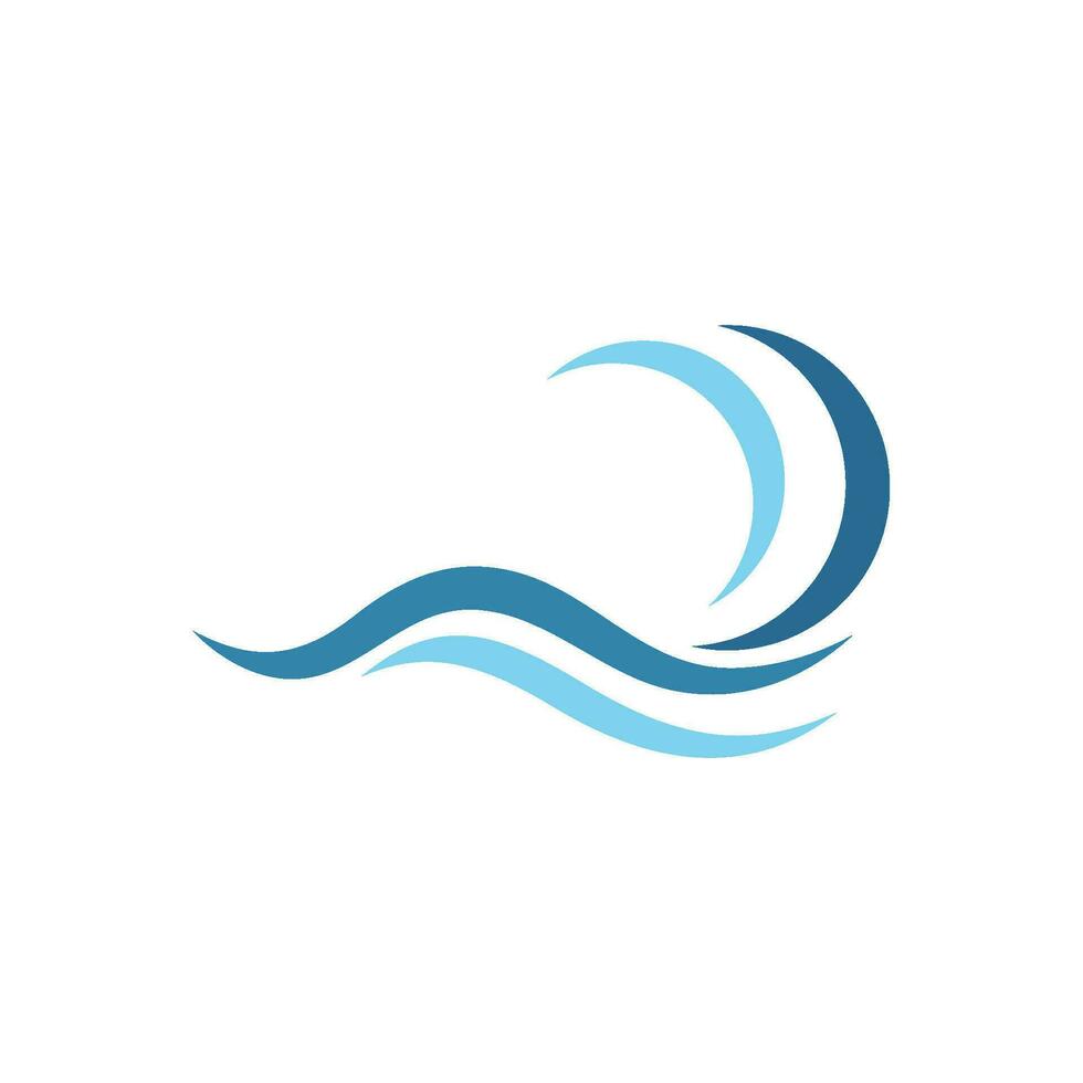 Water wave icon vector