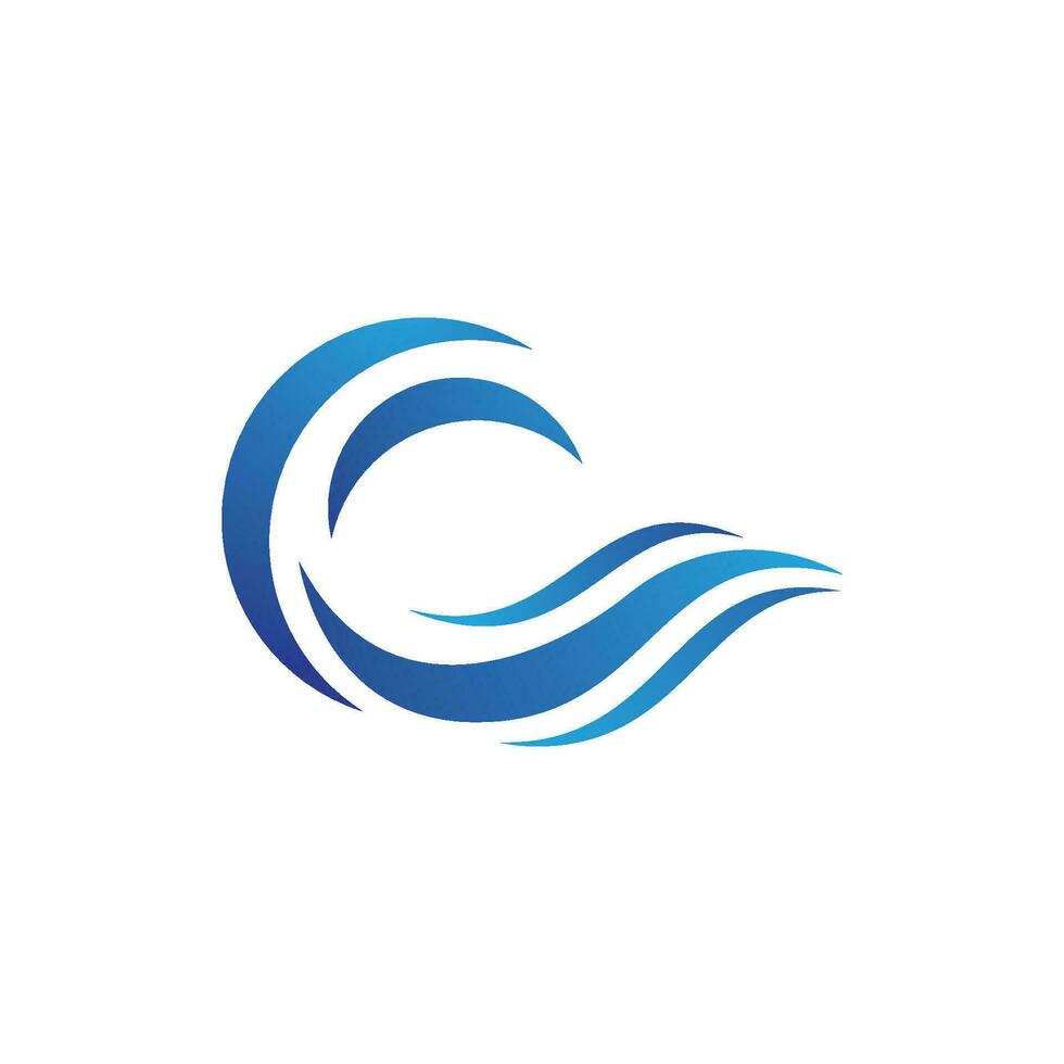 Water wave icon vector