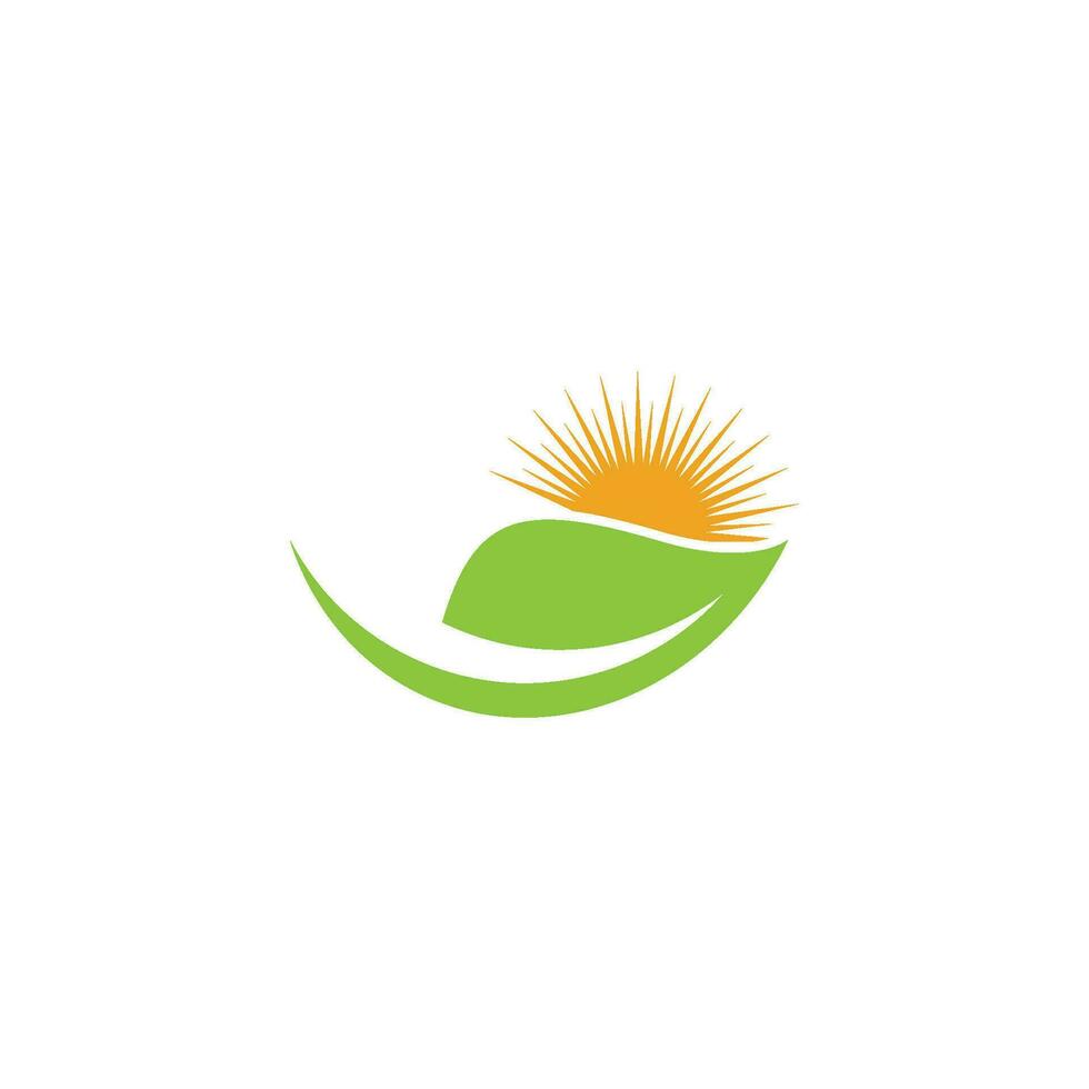 logotipos de la ecología de la hoja del árbol verde vector