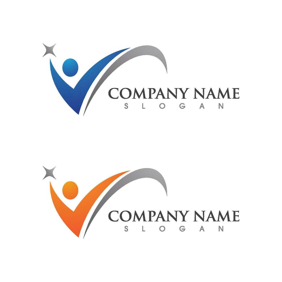 Human character logo sign vector