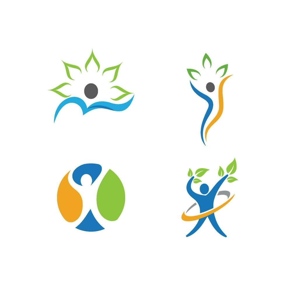 Human character logo sign vector