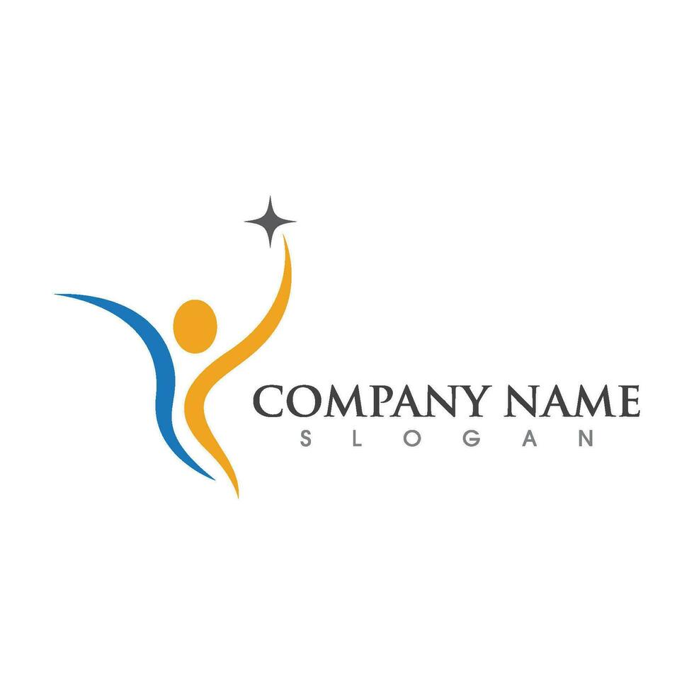 Human character logo sign vector