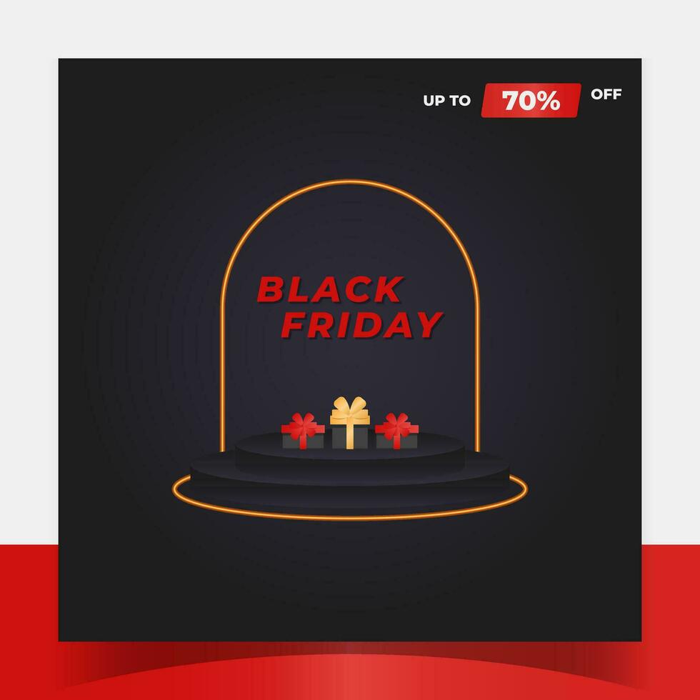 Modern vector Black Friday product backdrop background