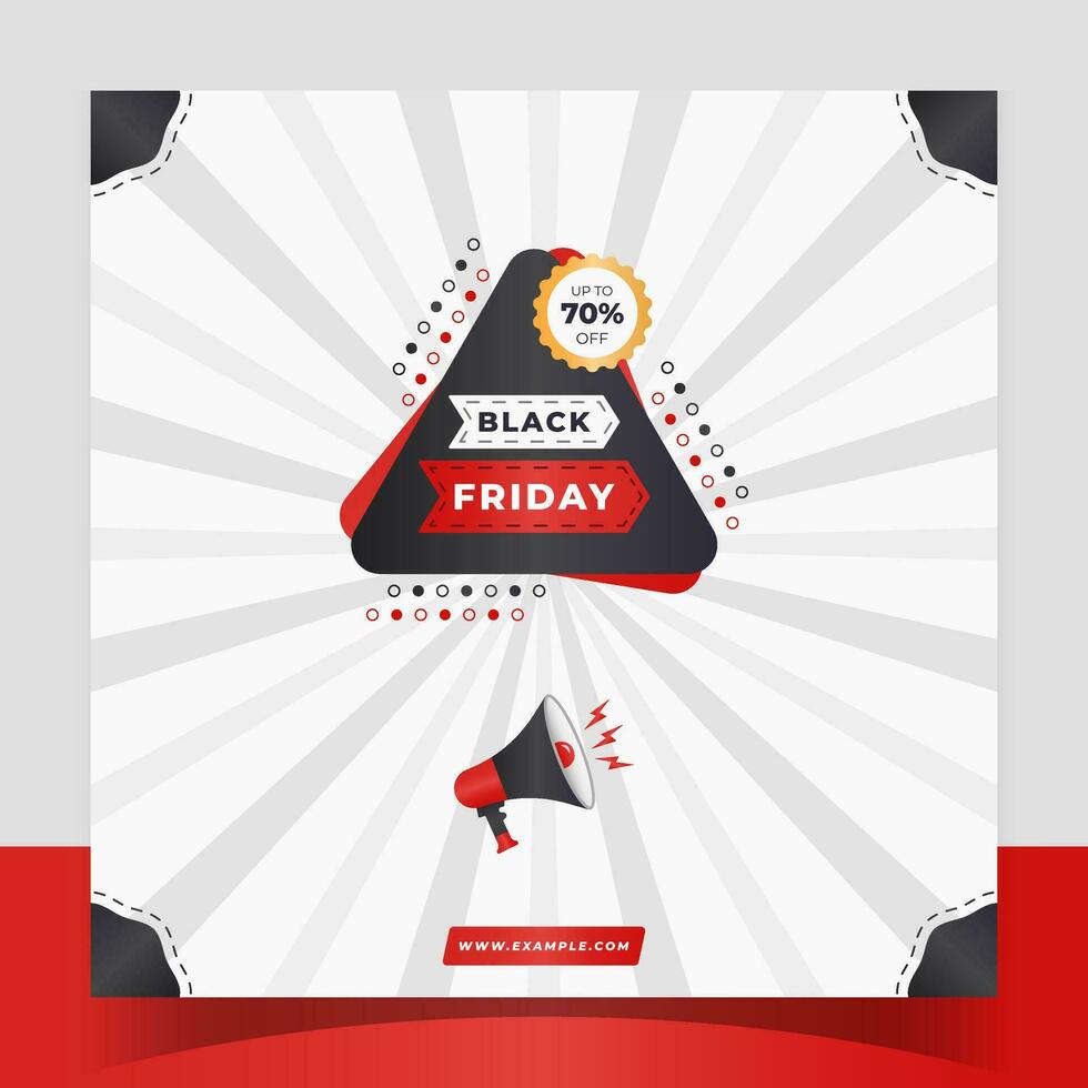 Modern vector Black Friday social media sale banner post design