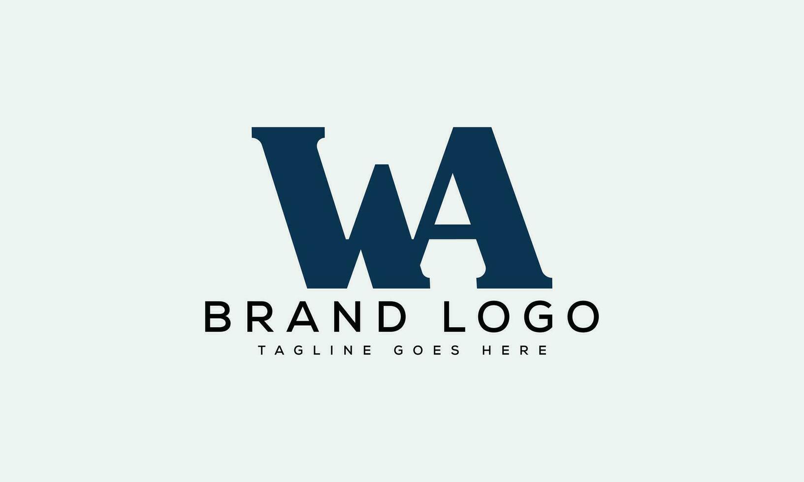 letter WA logo design vector template design for brand.