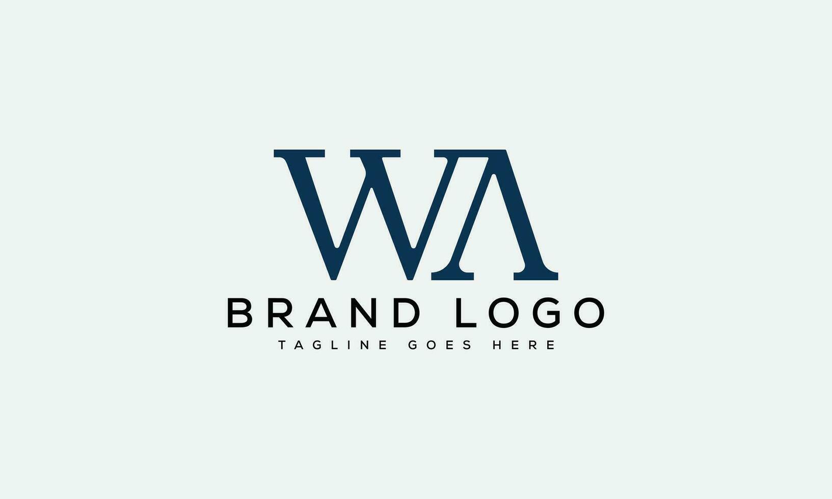 letter WA logo design vector template design for brand.