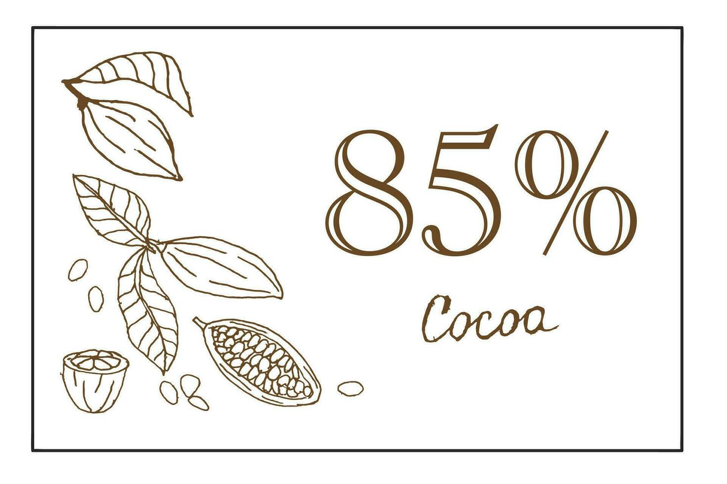 Hand drawn Chocolate cocoa beans background vector