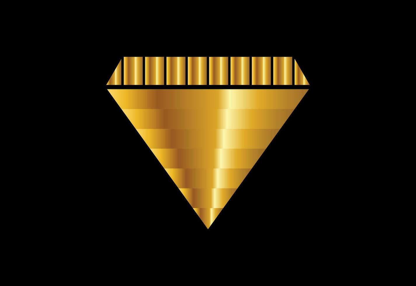 Golden color shiny diamond bright logo vector design