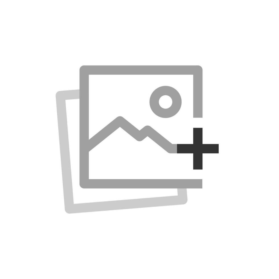 Add image button concept illustration line icon design vector