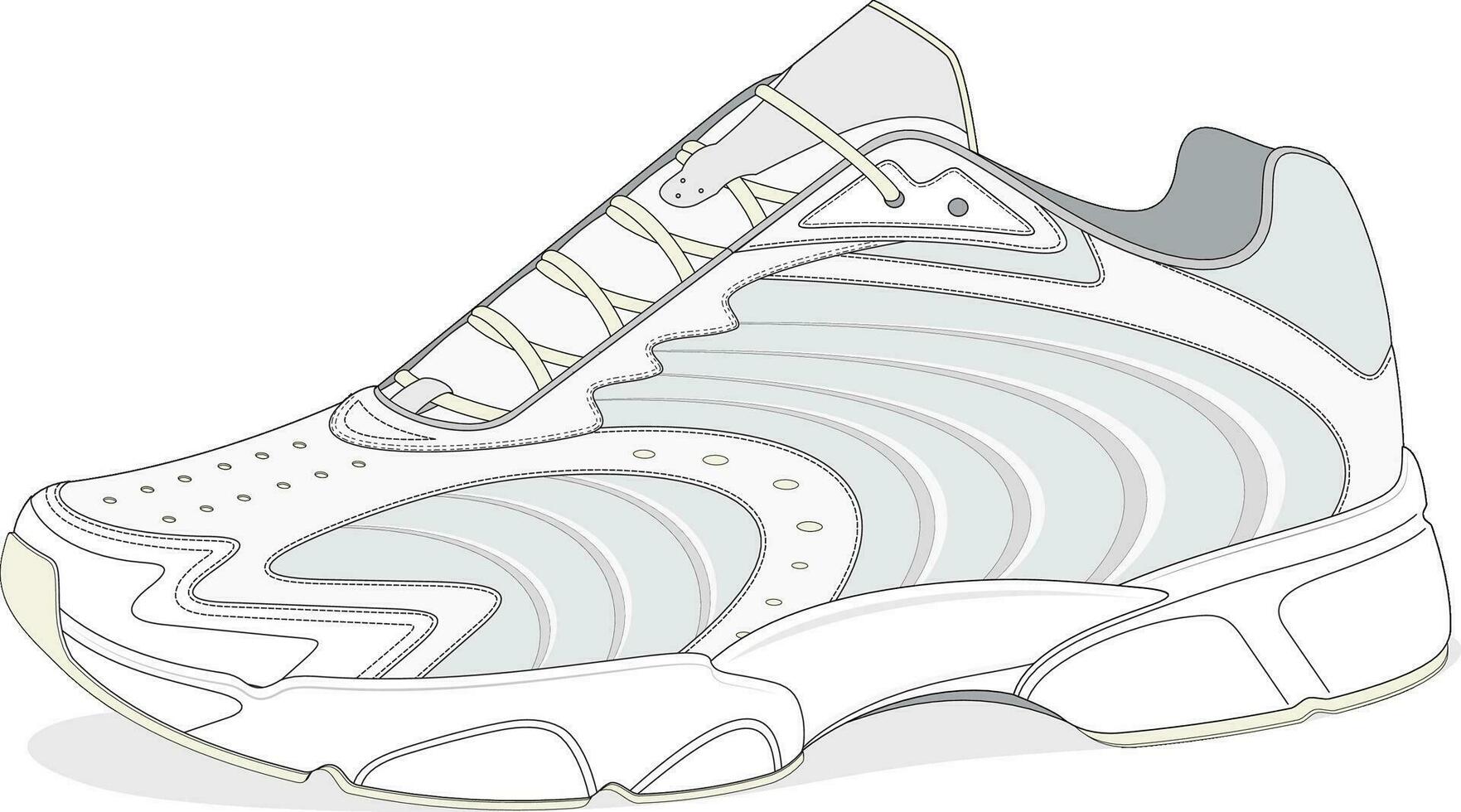 corriendo Deportes zapatilla de deporte diseño vector angular ver ilustración