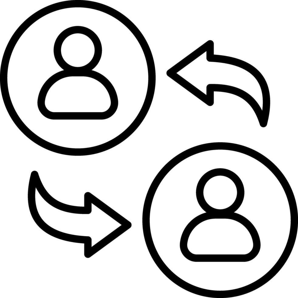 change icon line vector illustration