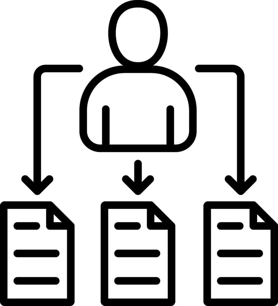 task icon line vector illustration