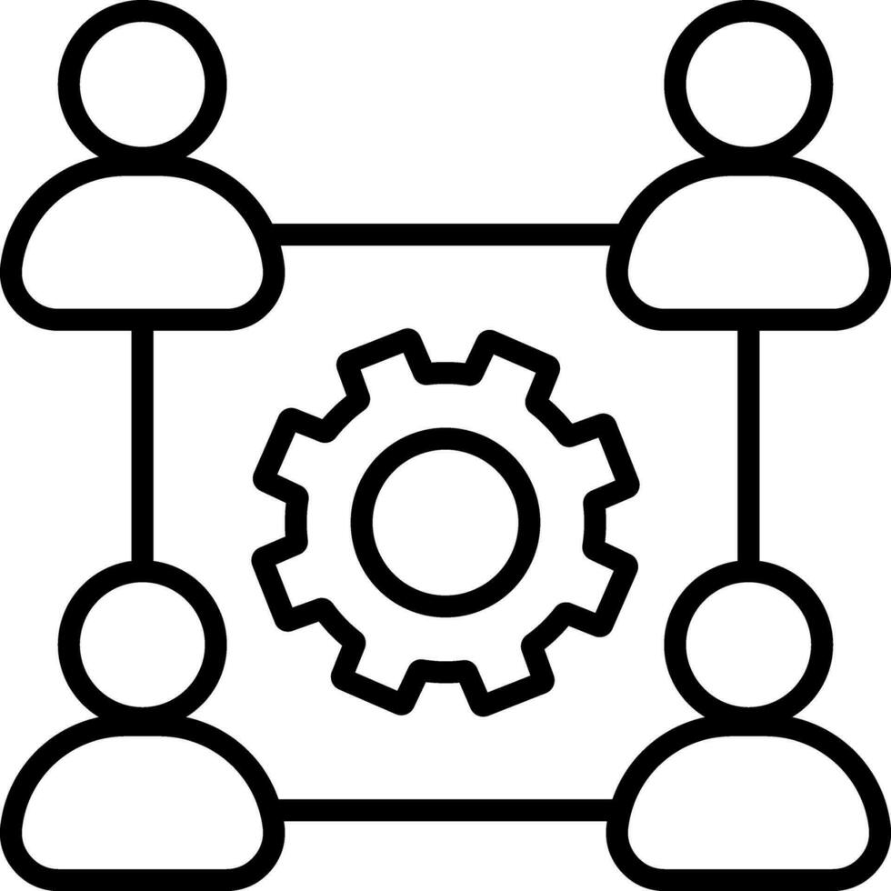 business meeting icon line vector illustration