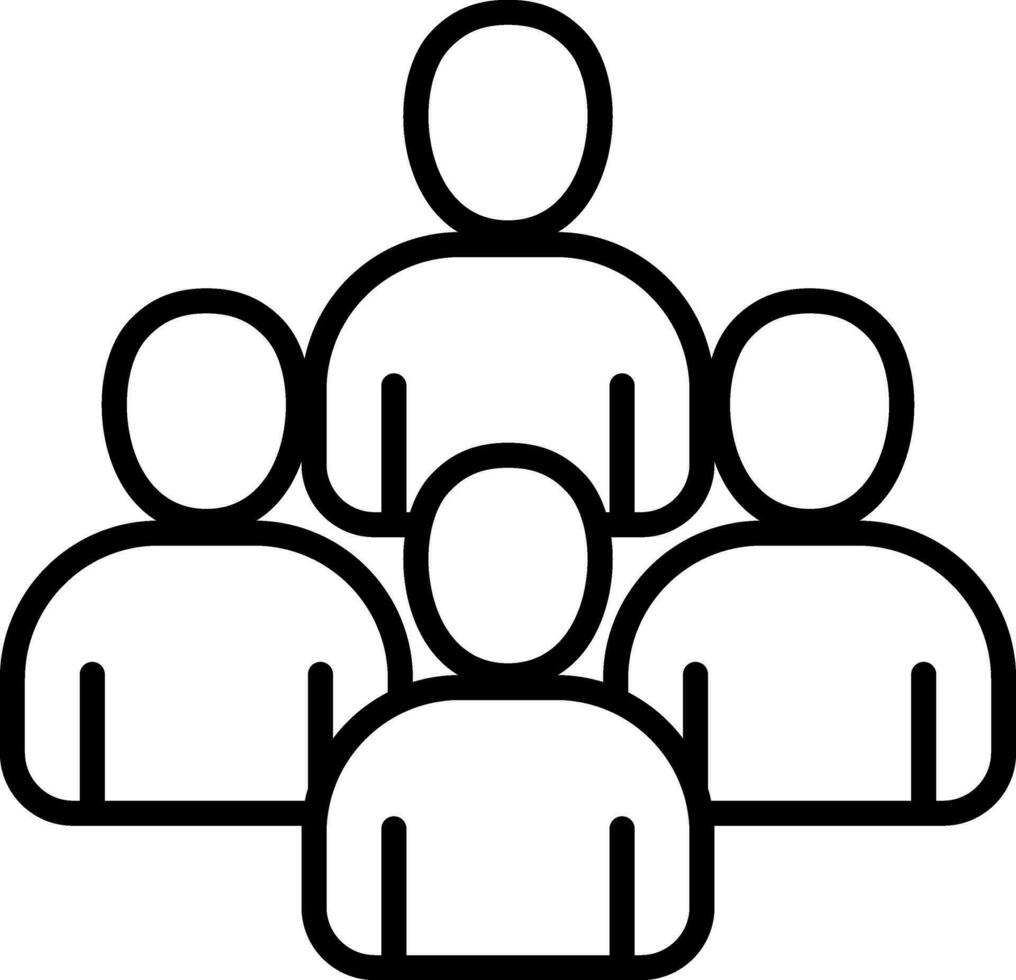 team leader icon line vector illustration