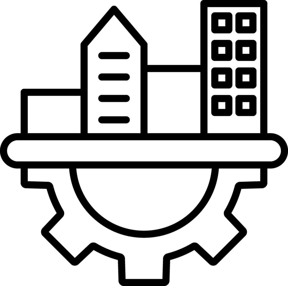 infrastructure icon line vector illustration