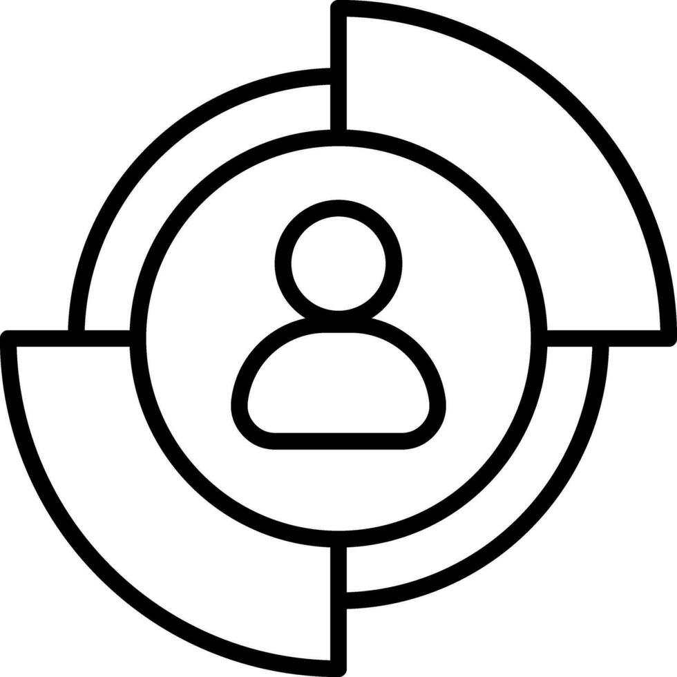 user icon line vector illustration
