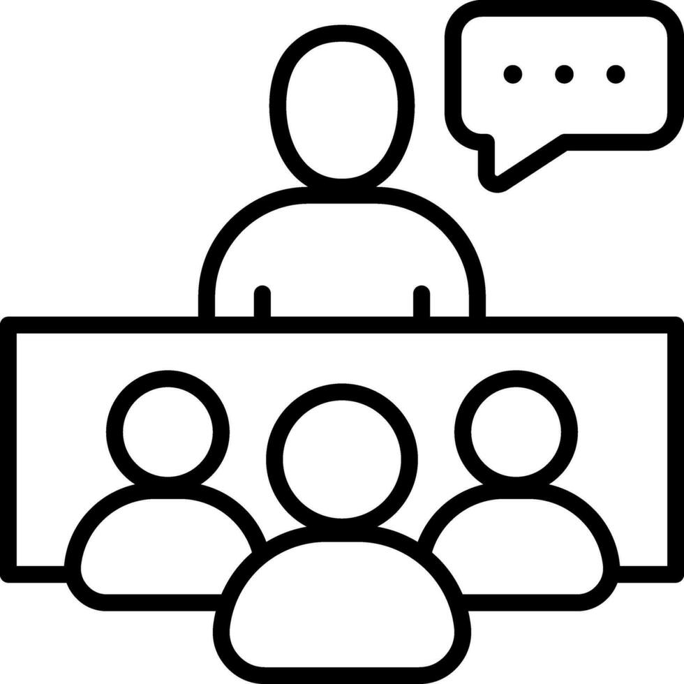 group icon line vector illustration