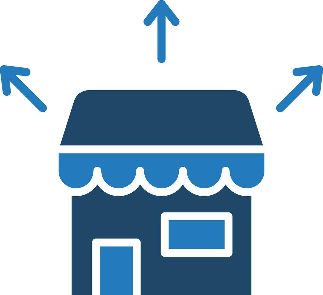 Market Expansion line vector illustration