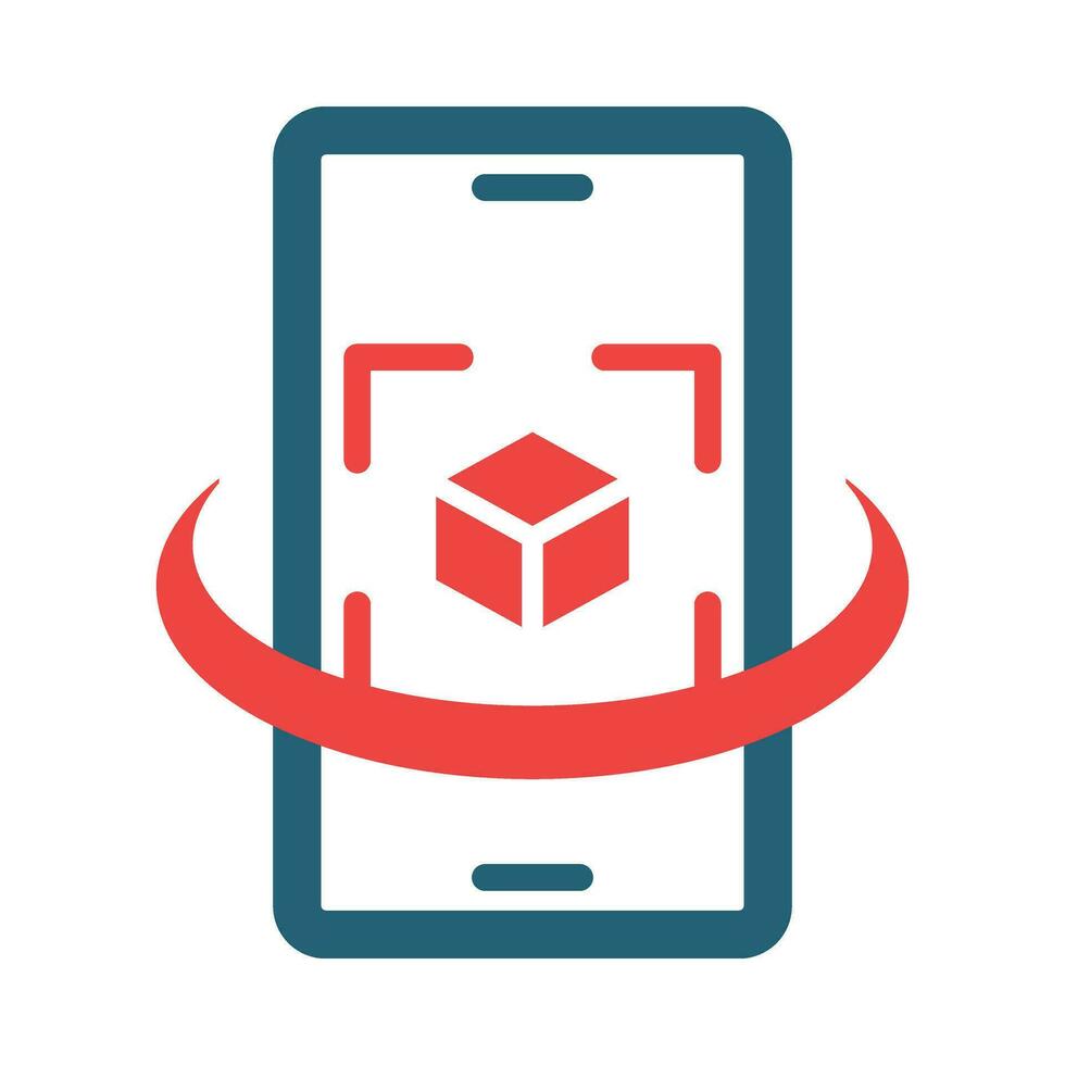 Augmented Reality Vector Glyph Two Color Icons For Personal And Commercial Use.