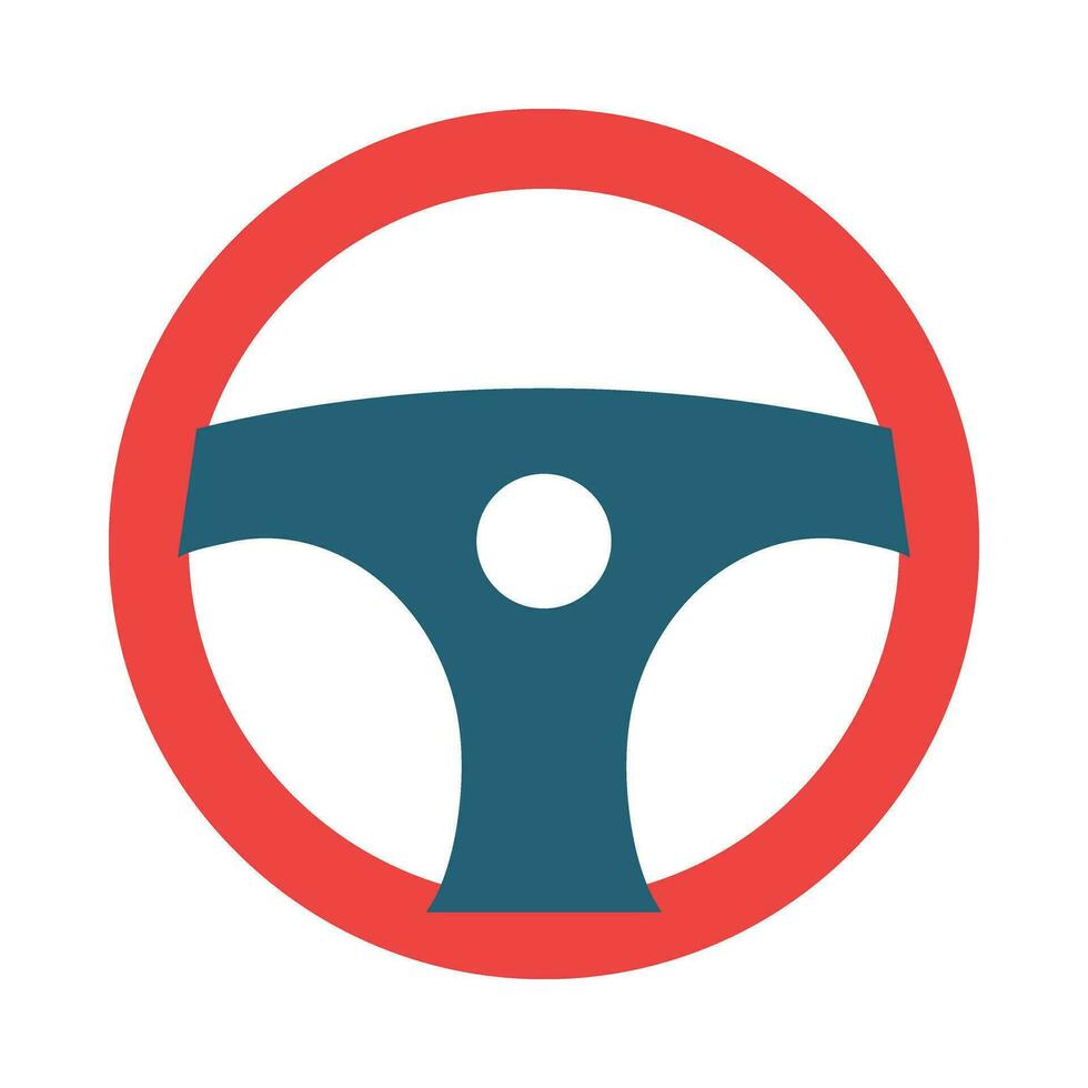 Steering Wheel Vector Glyph Two Color Icons For Personal And Commercial Use.