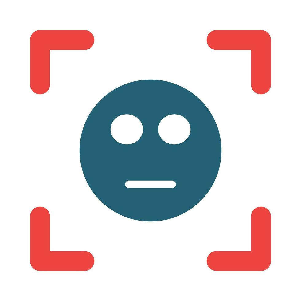 Face Scan Vector Glyph Two Color Icons For Personal And Commercial Use.
