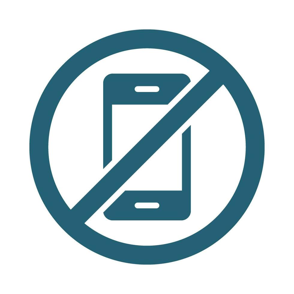 No Phone Vector Glyph Two Color Icons For Personal And Commercial Use.