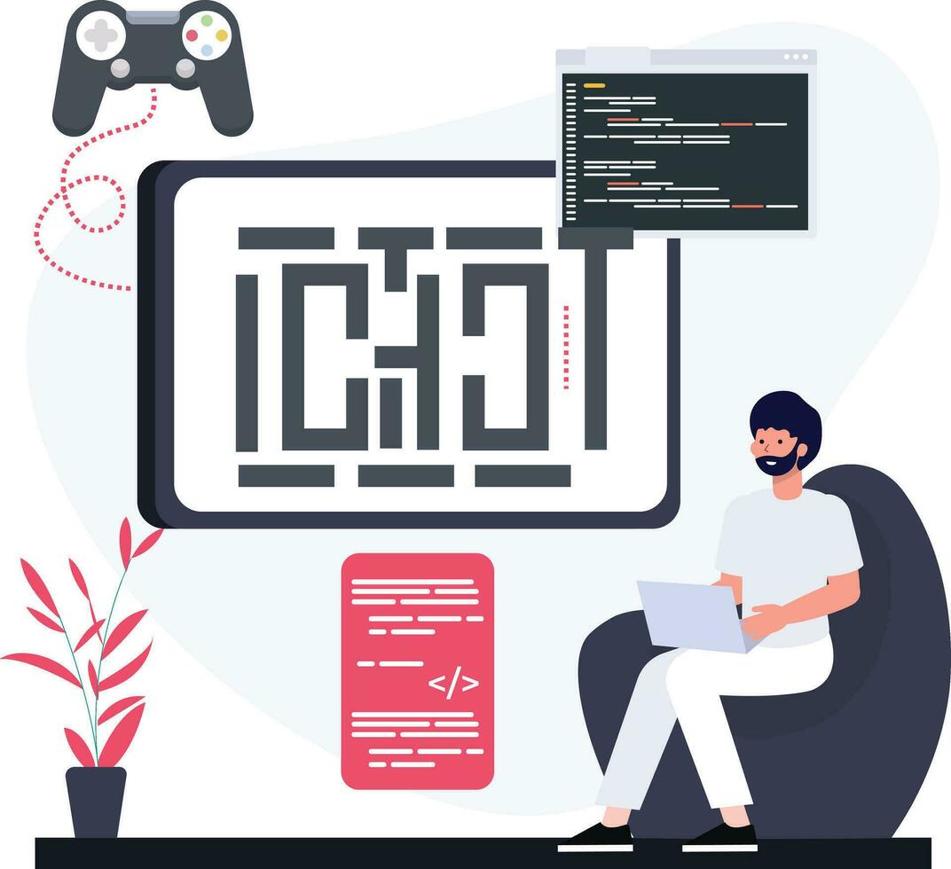 Graphic and Ui Designing Concepts vector