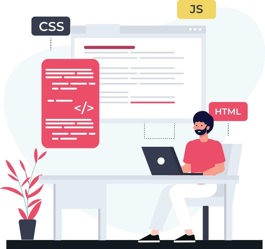 Graphic and Ui Designing Concepts vector
